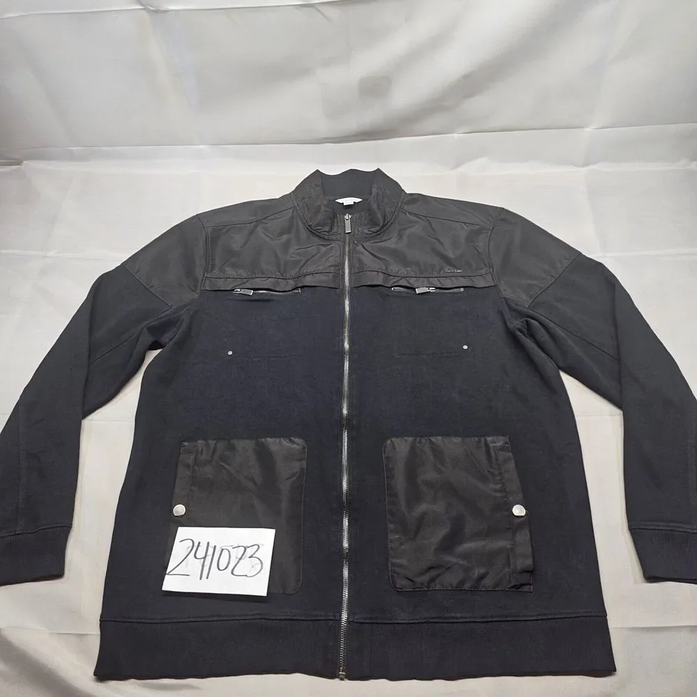 Calvin Klein , Mens Lightweight Matte Bomber Jacket RN# 36543 Black Brown‎ 2XL